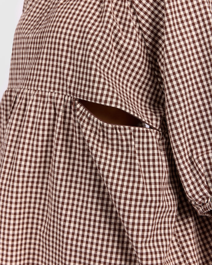 Florence top | Toffee Gingham
