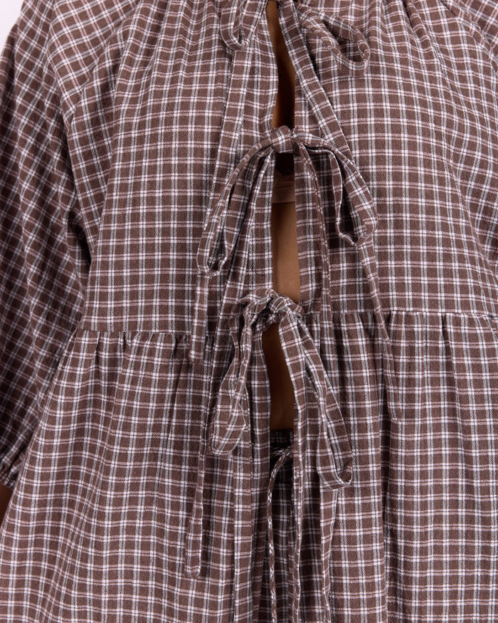 Florence top | Walnut Gingham