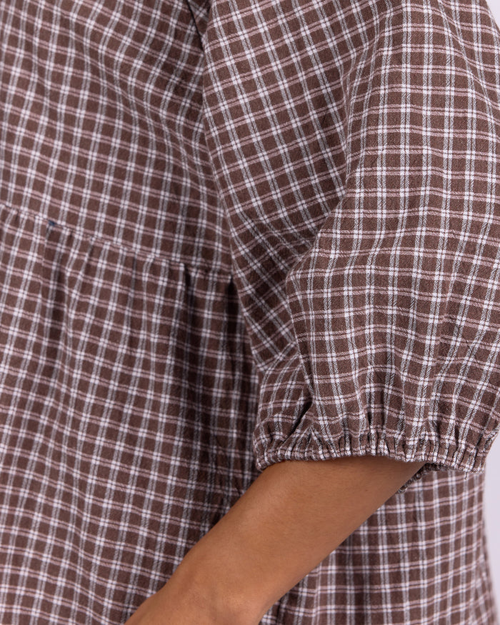 Florence top | Walnut Gingham