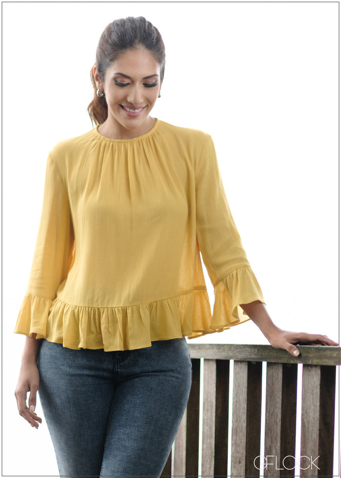Frill Sleeve Top - 031123