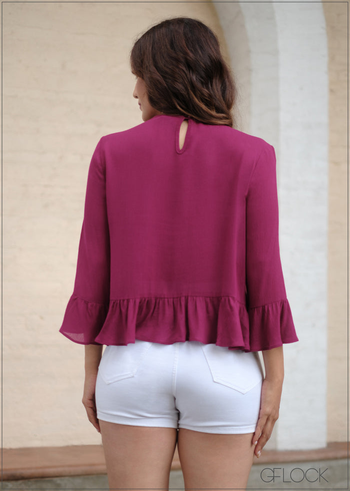 Frill Sleeve Top - 031123