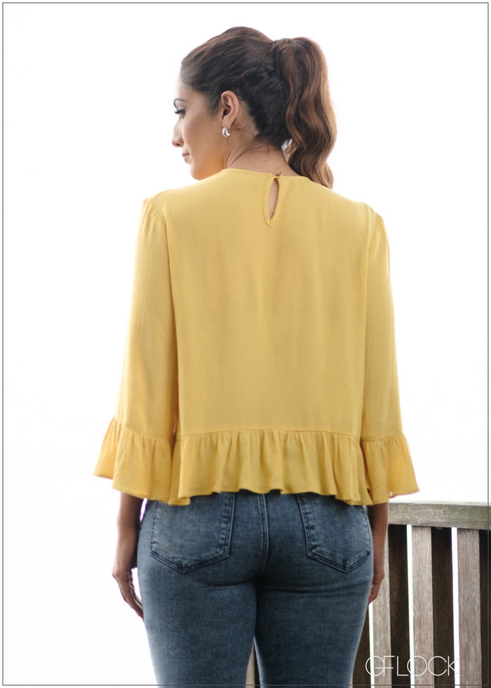 Frill Sleeve Top - 031123