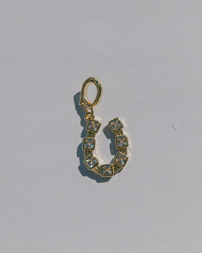 Gem Horseshoe Charm