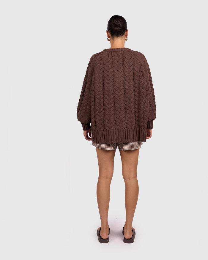 Georgia Knit Cardi | Chocolate