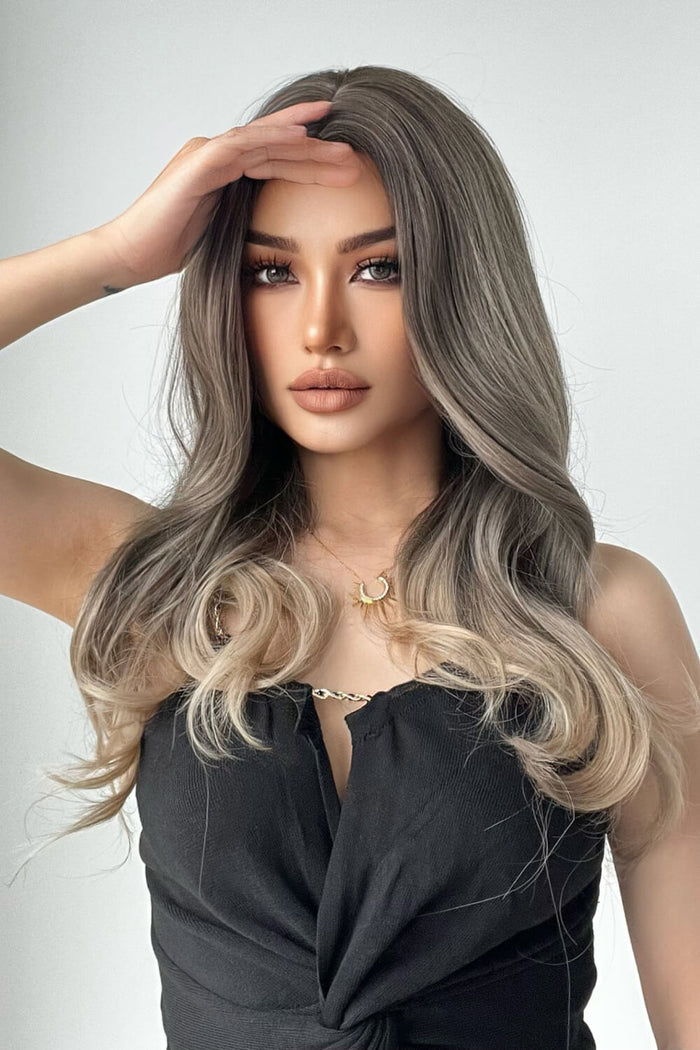 Gilded Strands™ Ash Ombre Straight Wig — 24"
