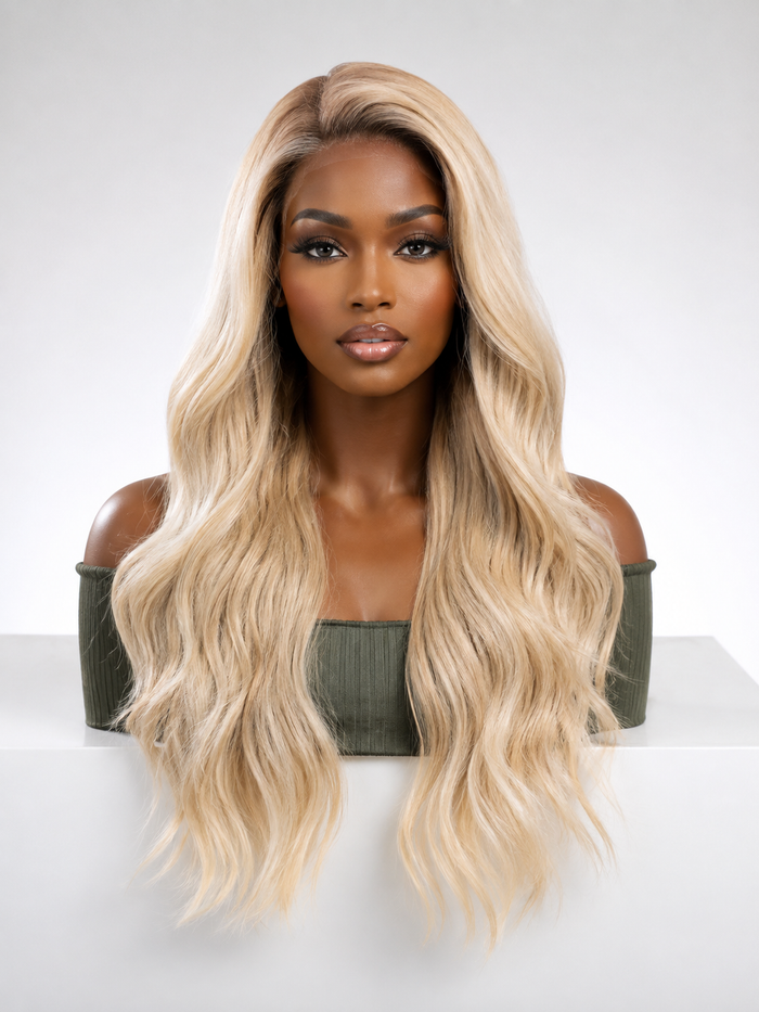 Gilded Strands™ Champagne Luxe Wave Wig — 25