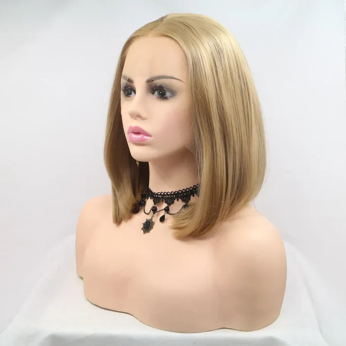 Gilded Strands™ Khaki Straight Bob — 12"