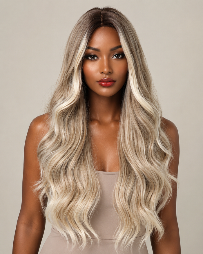 Gilded Strands™ Sunlit Balayage Wave Wig — 26"