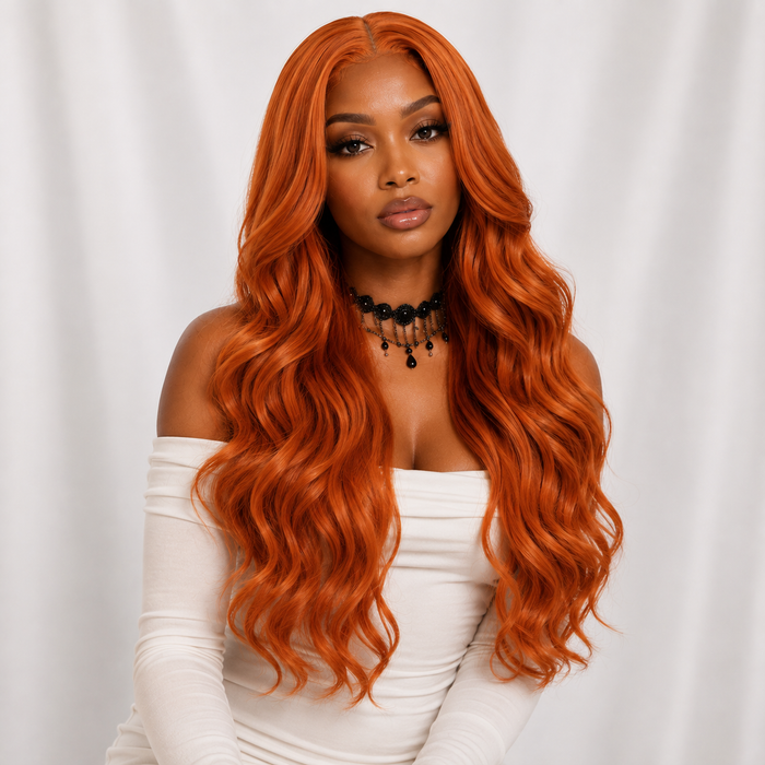 Gilded Strands™ Tangerine Wave Wig — 24"
