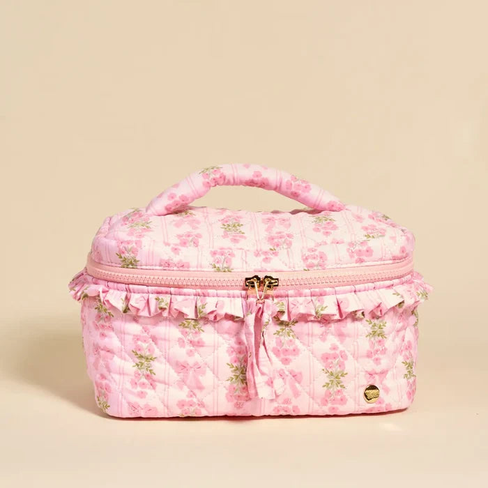 Glam & Go Quilted Cosmetic Bag - Greige Goods
