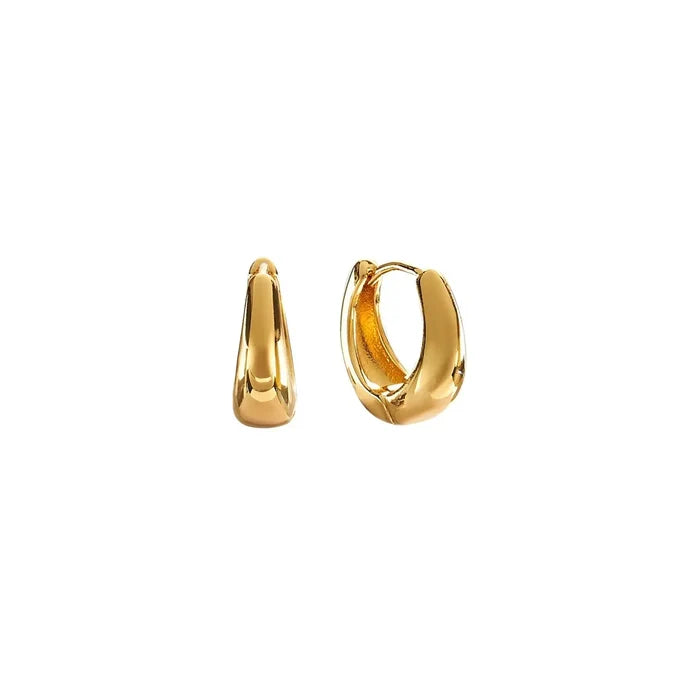 Gold Zenith Hoops - Greige Goods
