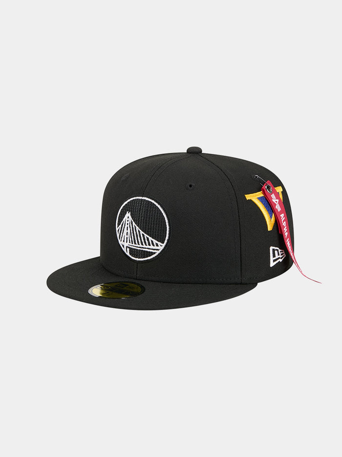 GOLDEN STATE WARRIORS X ALPHA X NEW ERA 59FIFTY FITTED CAP ACCESSORY Alpha Industries BLACK 7 1/8