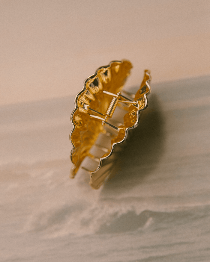 Golden Tide Shell Hair Claw