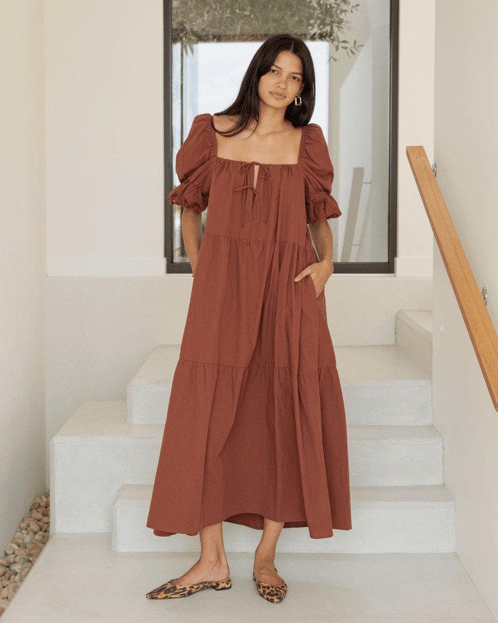 Goldie Maxi Dress | Brown