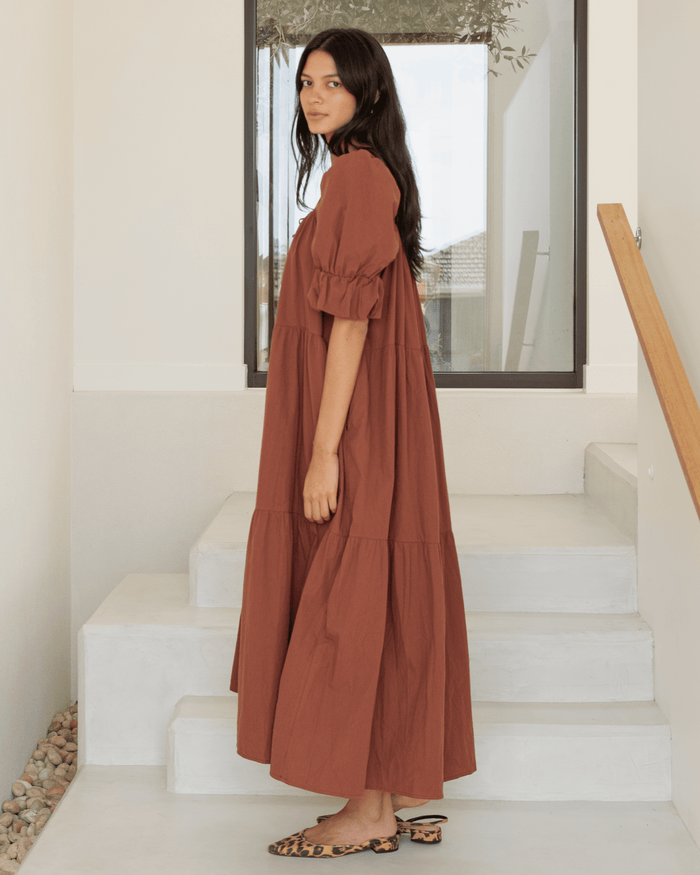 Goldie Maxi Dress | Brown
