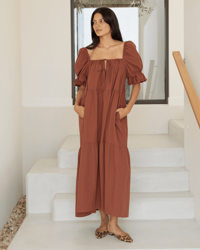 Goldie Maxi Dress | Brown