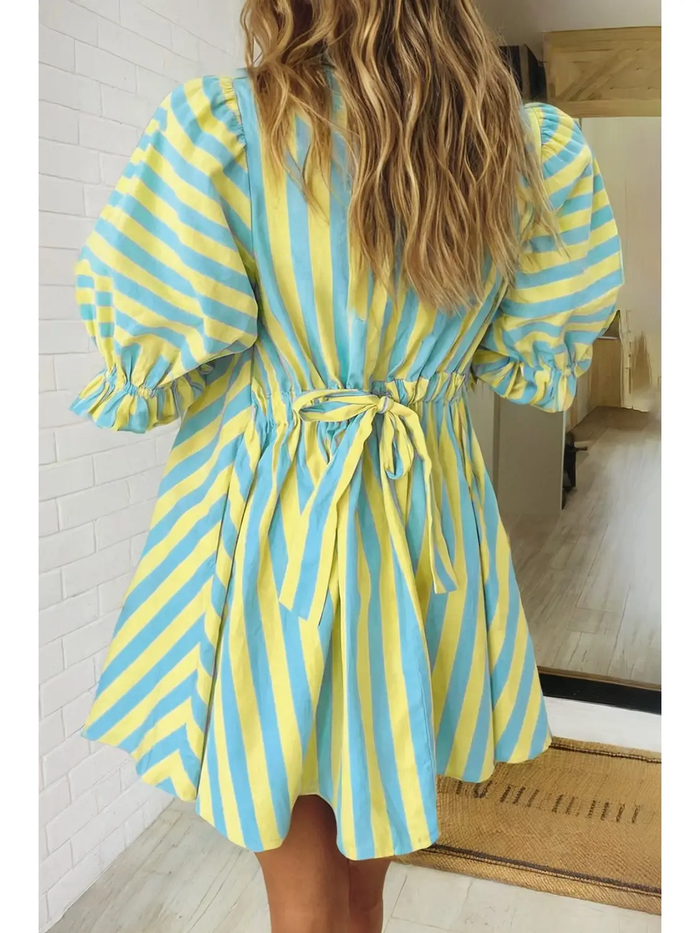 Half Button Mini Dress