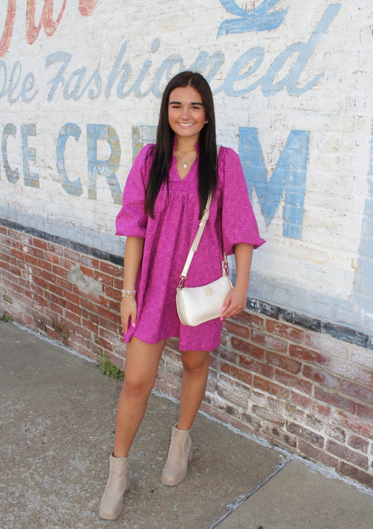 HARLAN MAGENTA DRESS