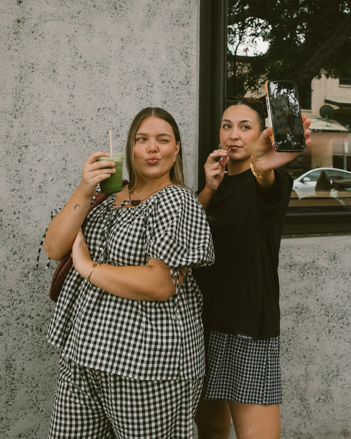 Harvey Top | Black Gingham