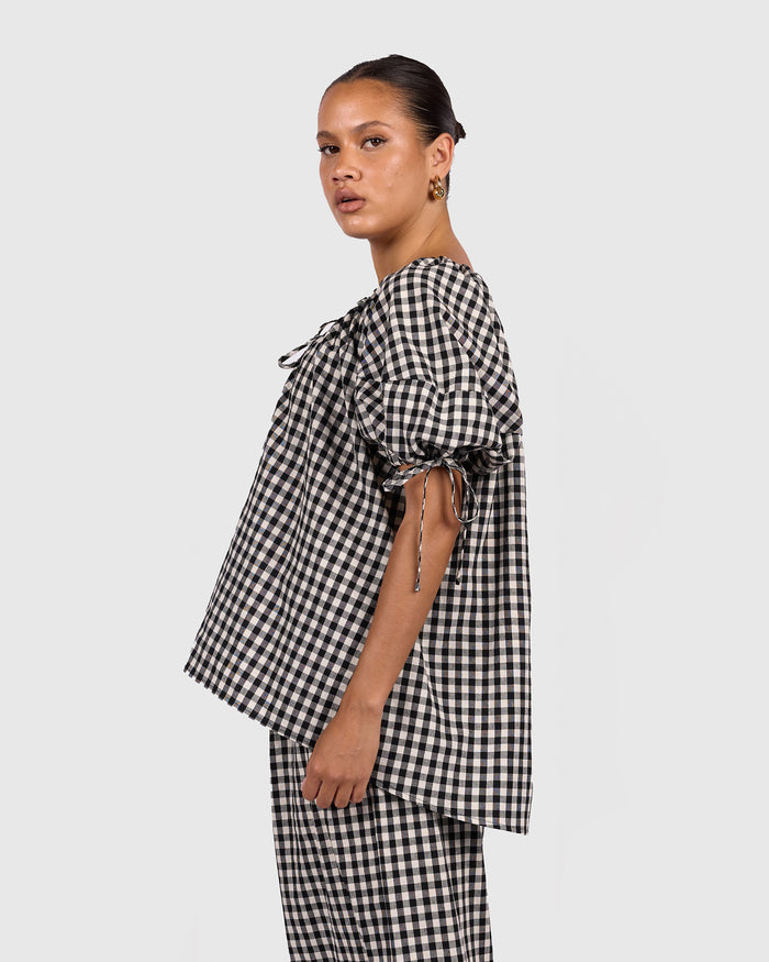 Harvey Top | Black Gingham