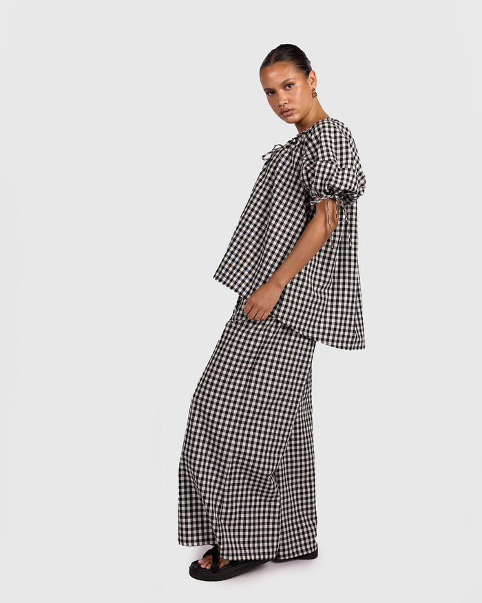 Harvey Top | Black Gingham