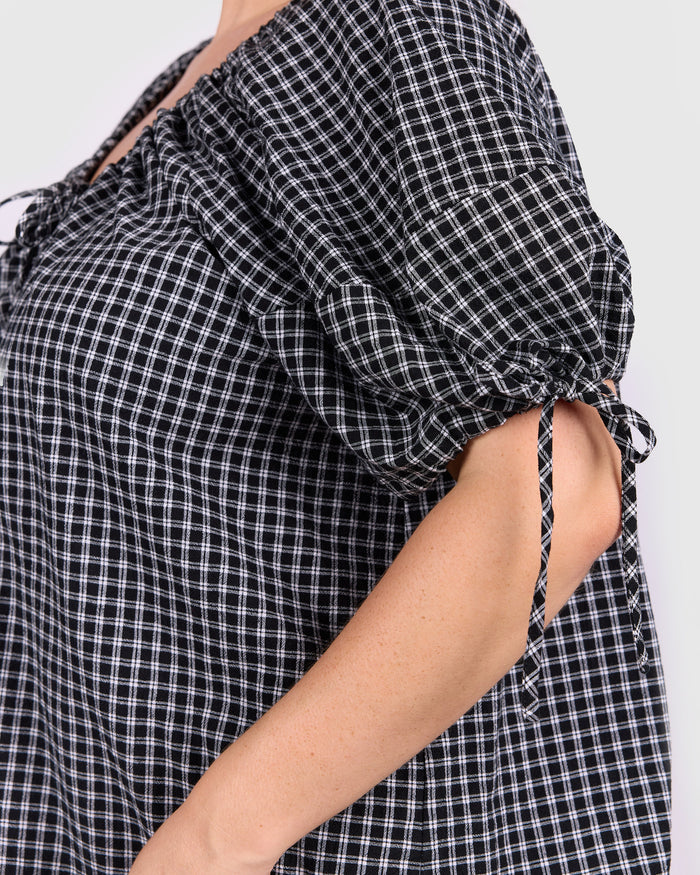Harvey Top | Midnight Gingham