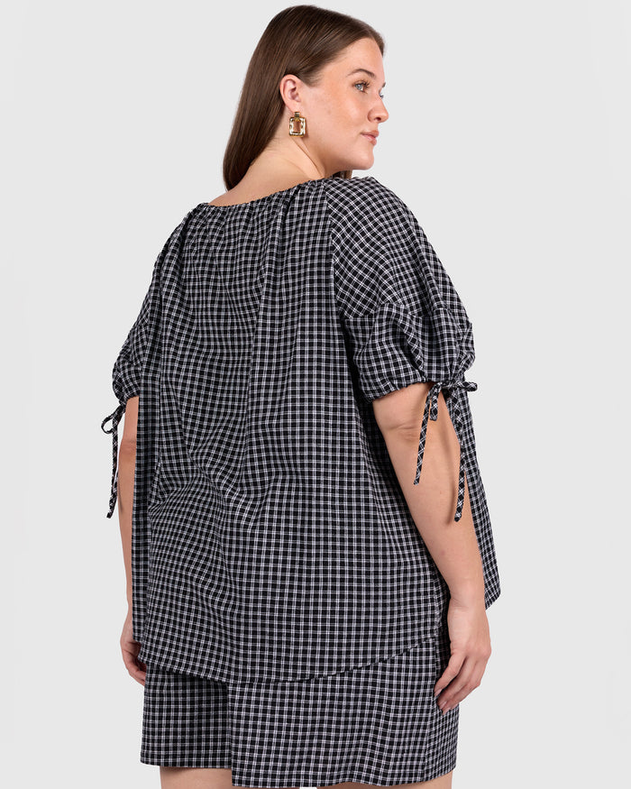 Harvey Top | Midnight Gingham