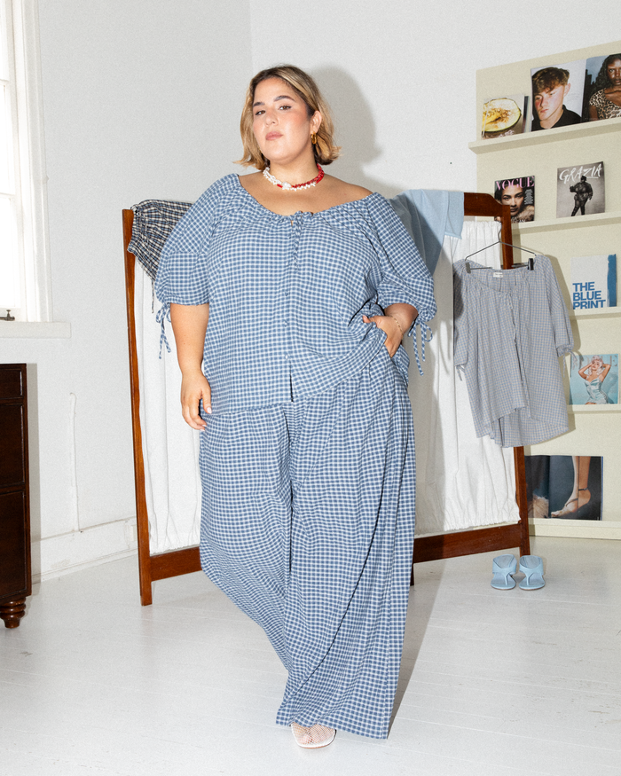 Harvey Top | Navy Gingham