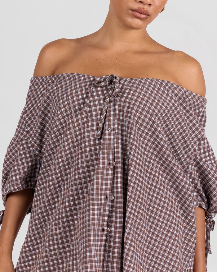 Harvey Top | Walnut Gingham