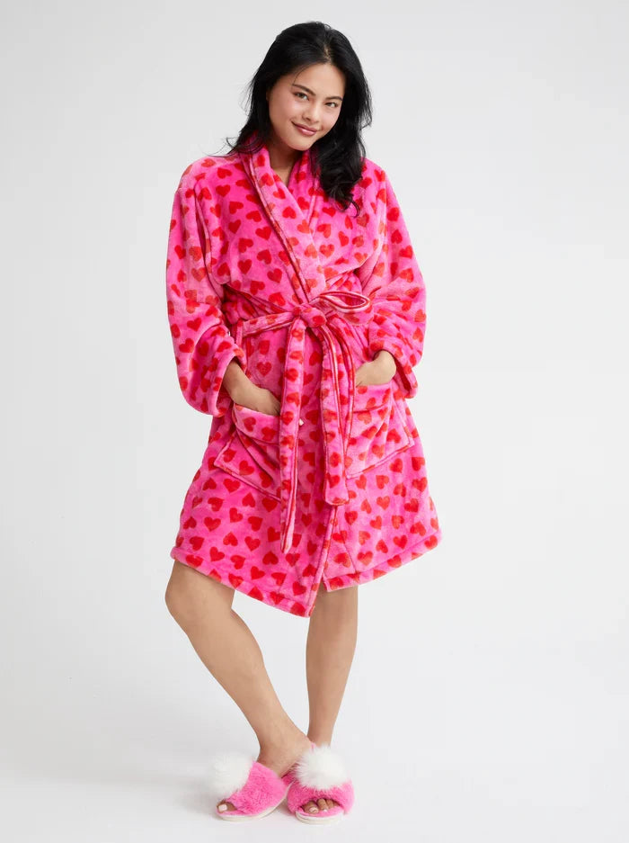 Hearts Robe - Greige Goods