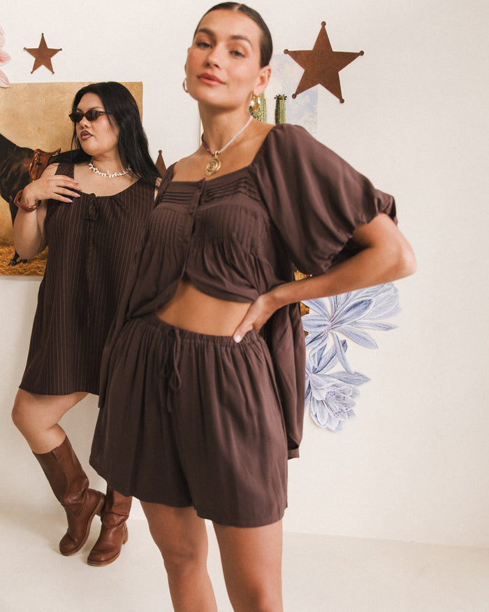 Honey Shorts in Chocolate - Soft & Breathable Shorts - The Lullaby Club
