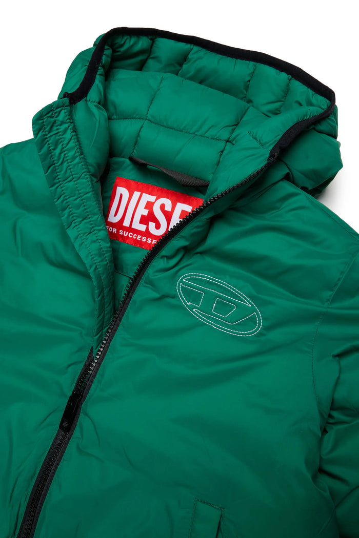 Hooded jacket in padded nylon