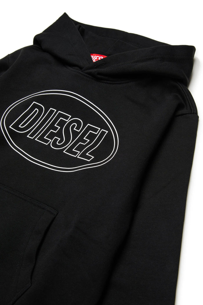 Hoodie with Diesel logo print
