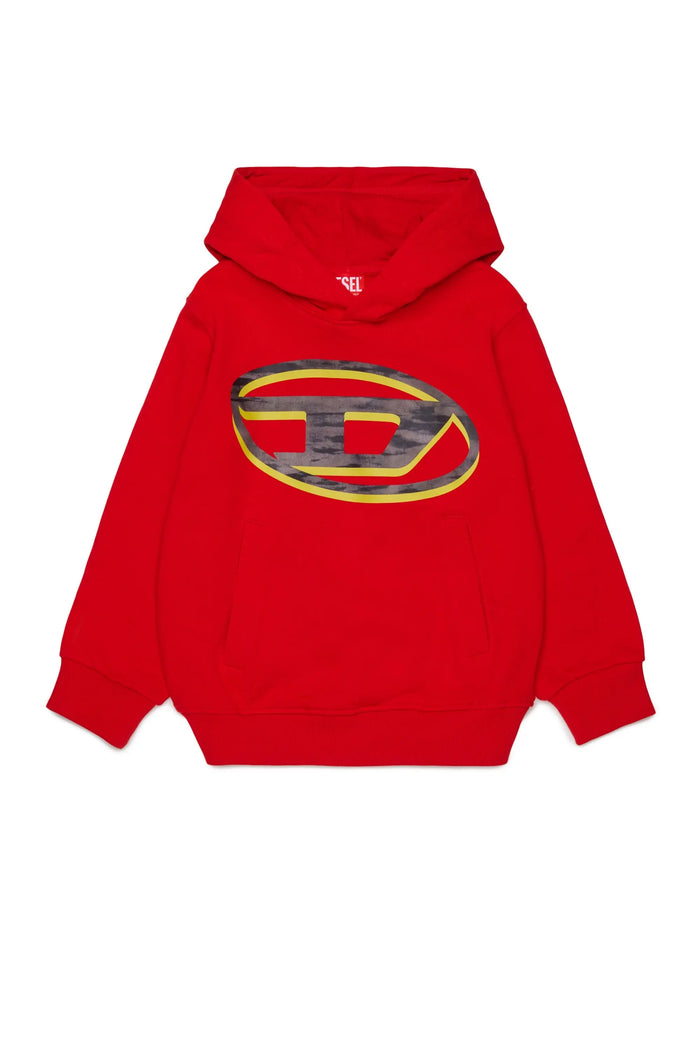 Hoodie with two-tone Oval D print