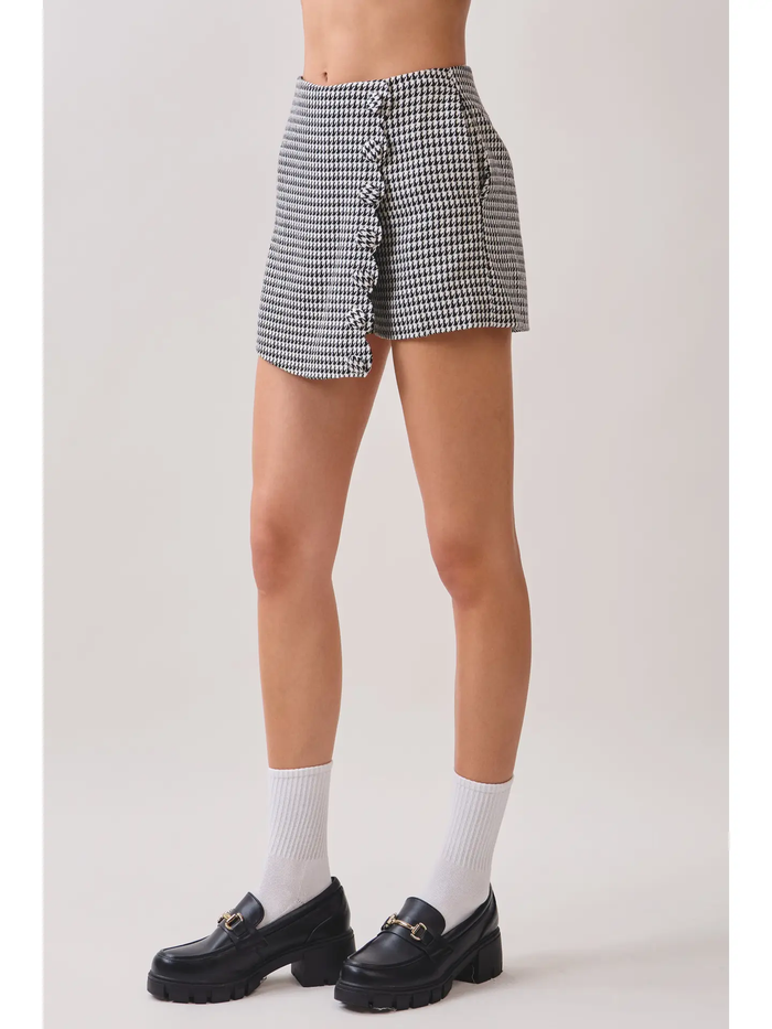 Houndstooth Top and Skirt Set