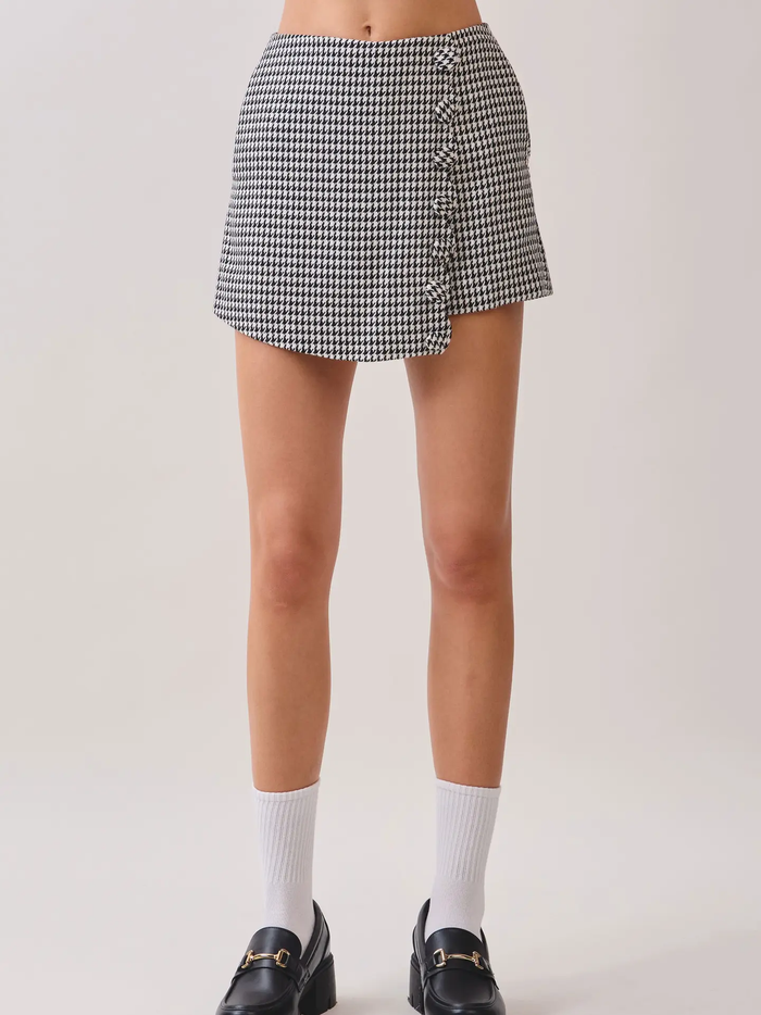 Houndstooth Top and Skirt Set