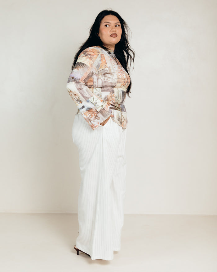 Isla Long Sleeve in Meadow Muse - Stretchy and Bump Friendly Long Sleeve - The Lullaby Club