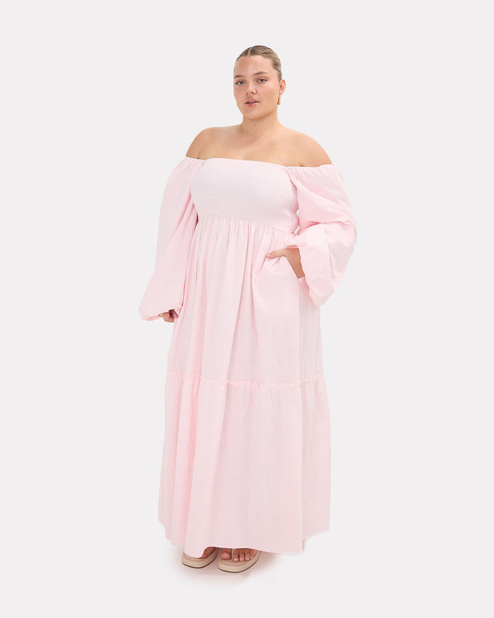 Izzy Maxi in Pink | Bump Friendly Dress | The Lullaby Club