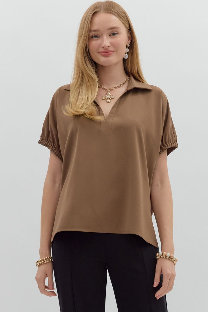 JACEY MOCHA TOP