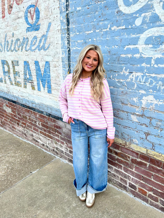 JACEY STRETCH WIDE LEG DENIM