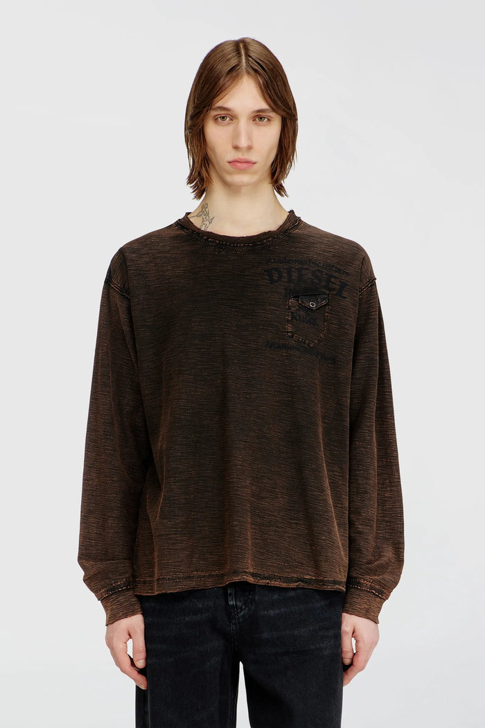 Jersey long sleeve top with chest pocket
