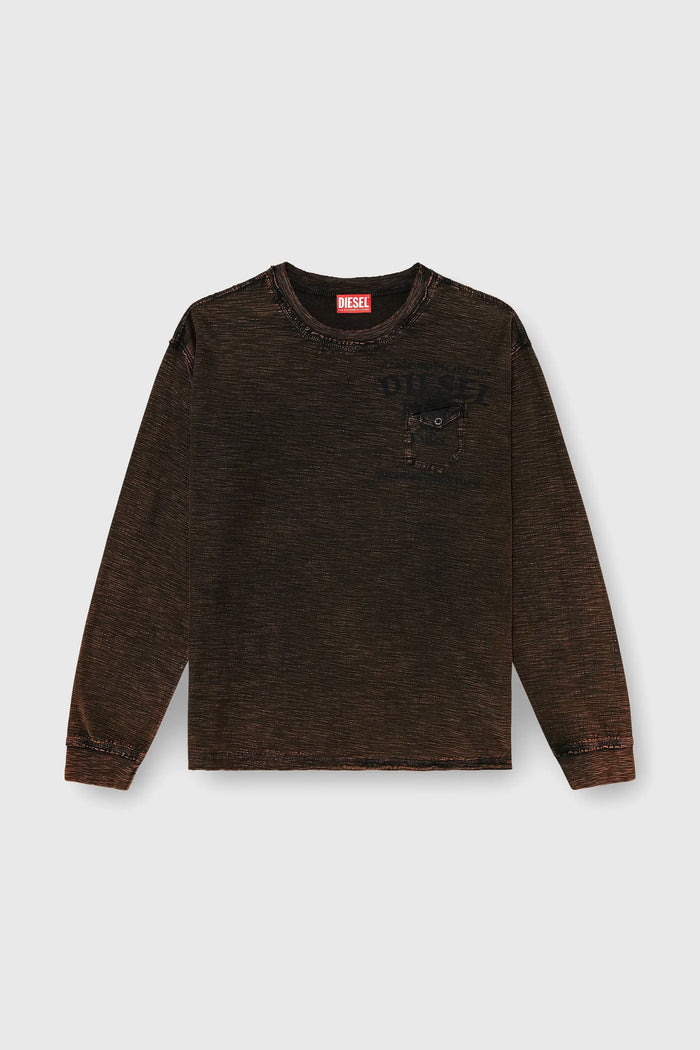 Jersey long sleeve top with chest pocket