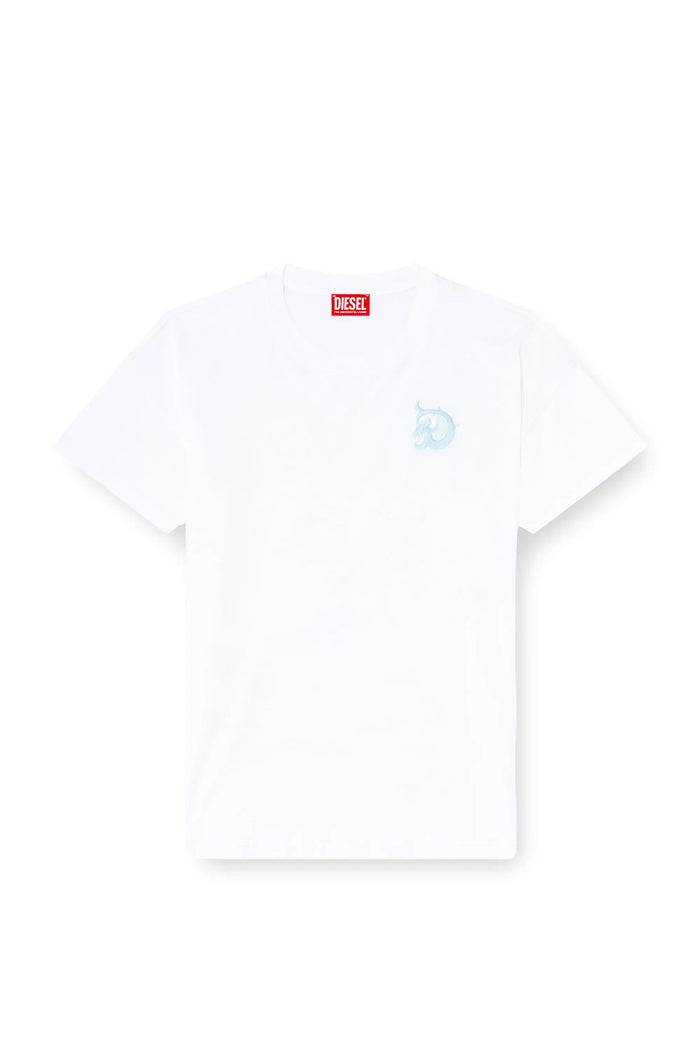 Jersey T-shirt with flocked print