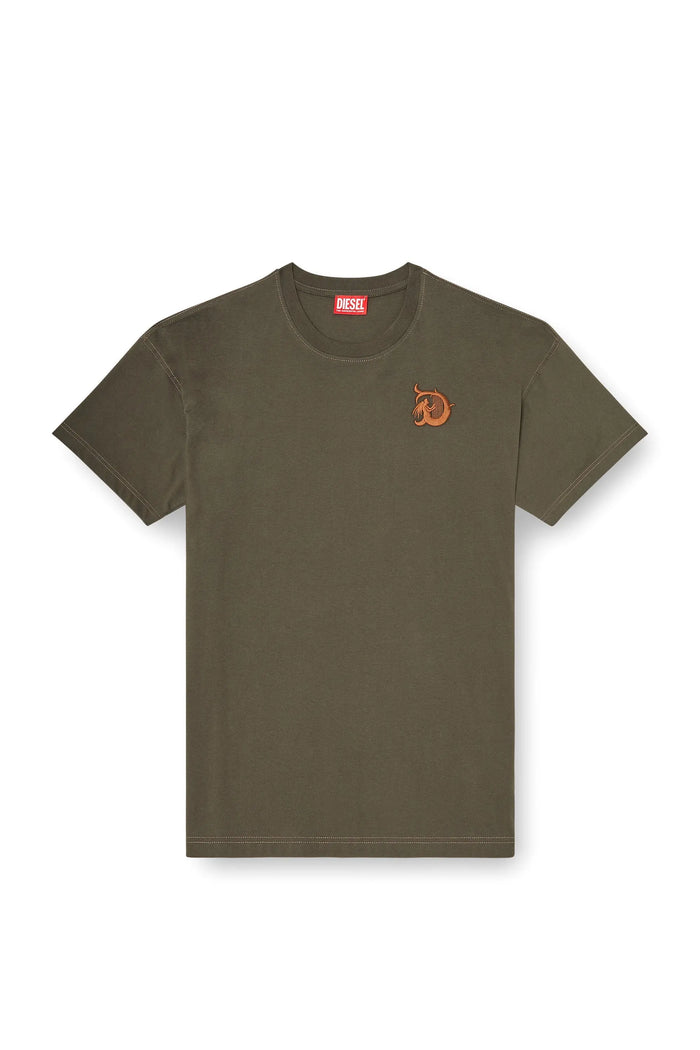 Jersey T-shirt with flocked print