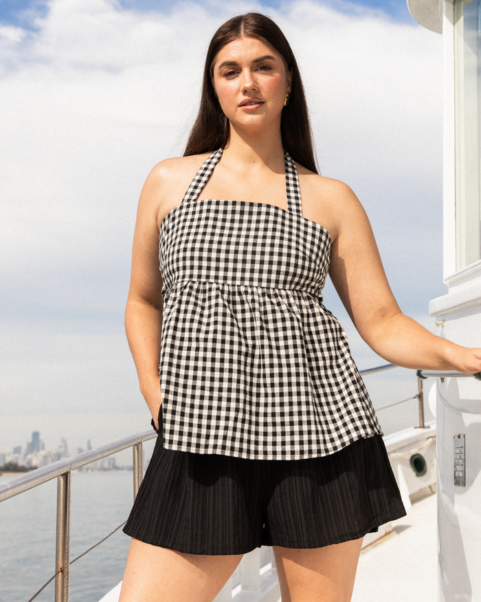 Junie Halter | Black Gingham
