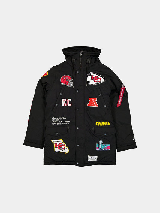 KANSAS CITY CHIEFS X ALPHA X NEW ERA N-3B PARKA OUTERWEAR Alpha Industries BLACK S
