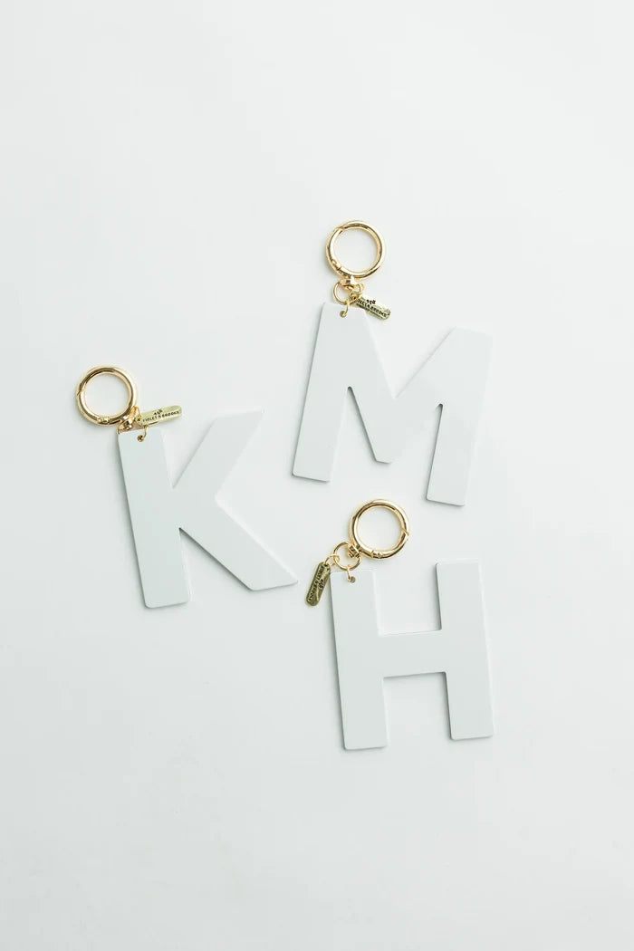 Kate White Initial Bag Charm - Greige Goods