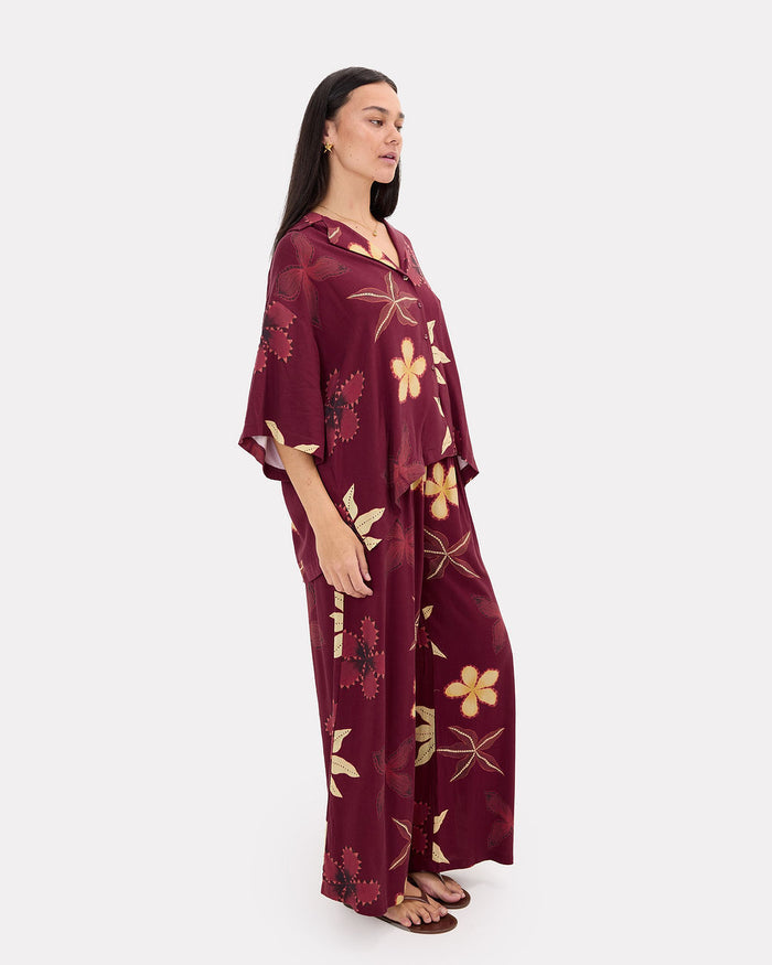 Lacey Shirt in Velvet Bloom | Oversized Fit | The Lullaby Club