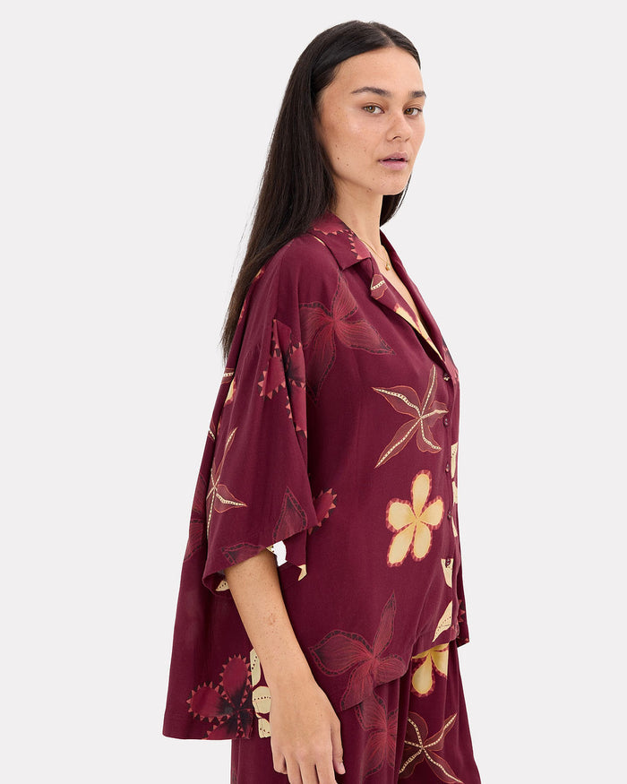 Lacey Shirt in Velvet Bloom | Maternity & Postpartum Friendly | The Lullaby Club