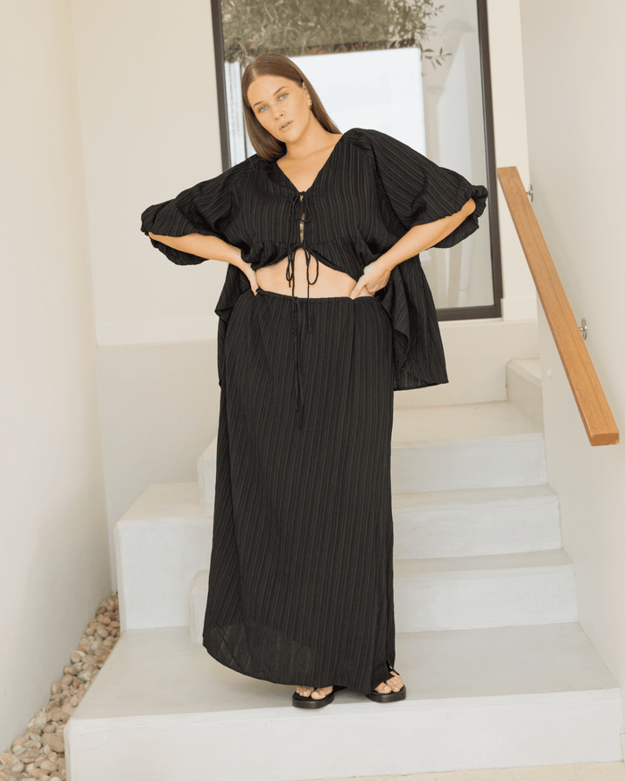 Lacey Skirt | Black Crepe